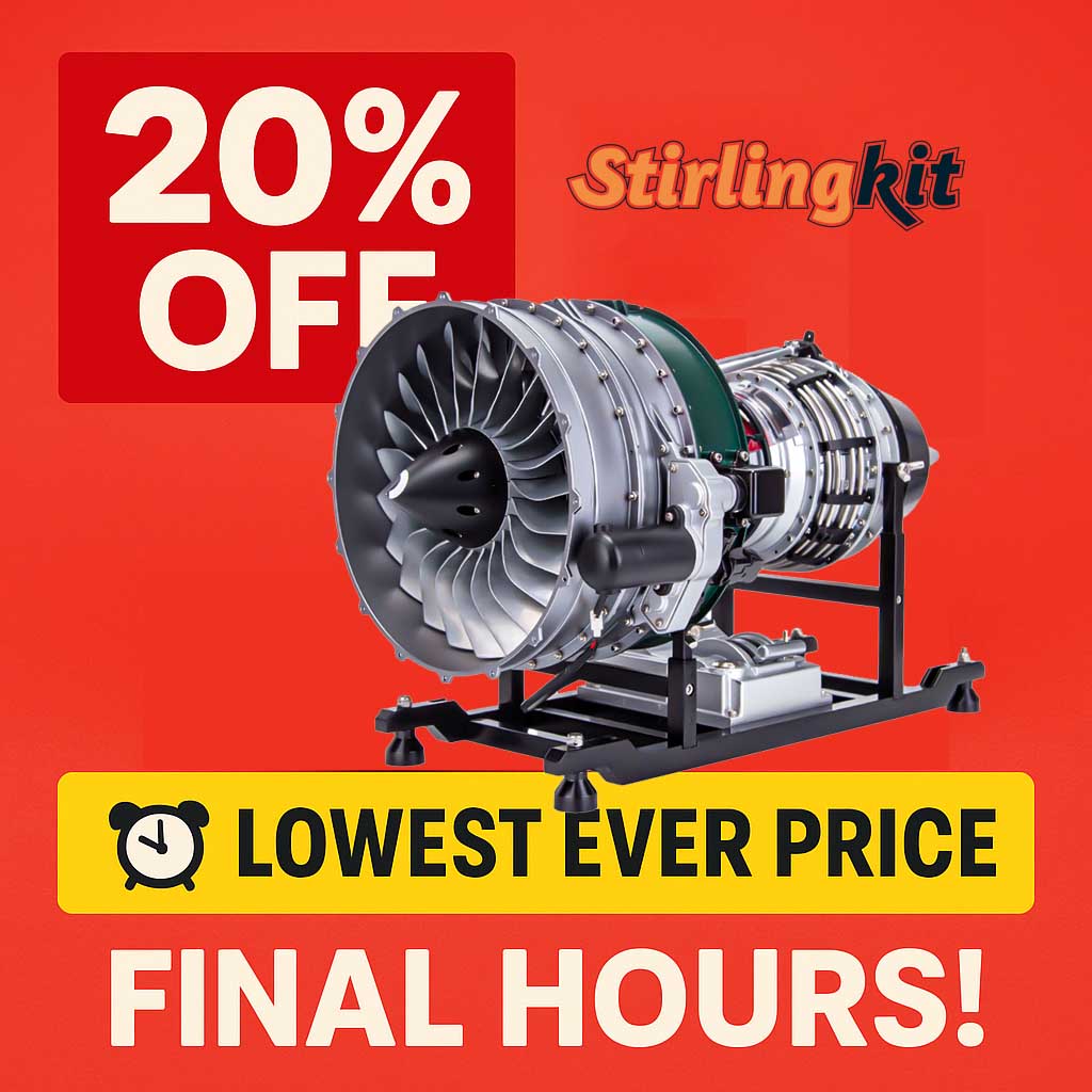TECHING DIY Twin-spool Turbofan Engine Kits Assembly 1/10 Electric Aircraft Engine DM119