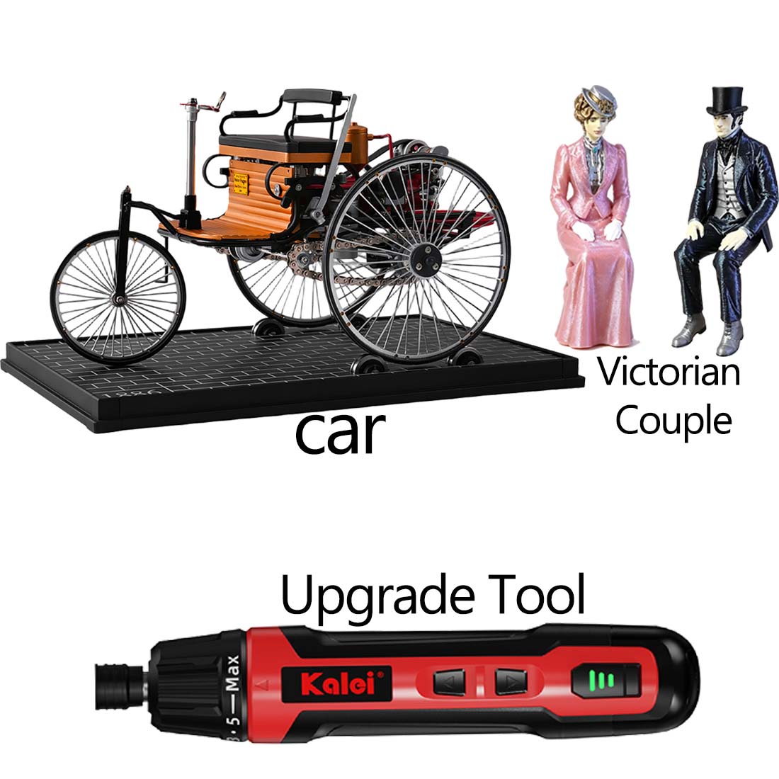 Teching World's 1st Car Build Your Own Automobile Model Building Kits 430pcs DM229 - stirlingkit