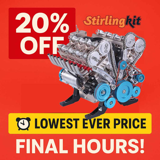 Teching V8 Mechanical Metal Assembly DIY Car Engine Model Kit 500+Pcs Educational Experiment Toy
