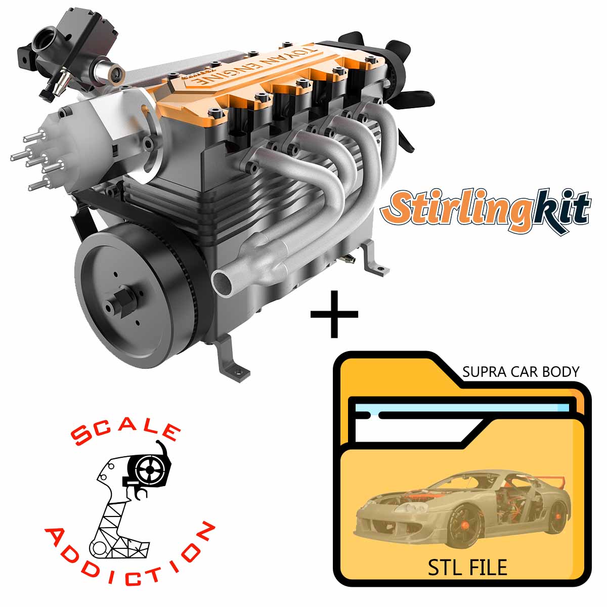 TOYAN FS-L400 14cc Inline 4 Cylinder 4 Stroke Water-cooled Assembly Engine Model For RC Model Car Ship Airplane - stirlingkit