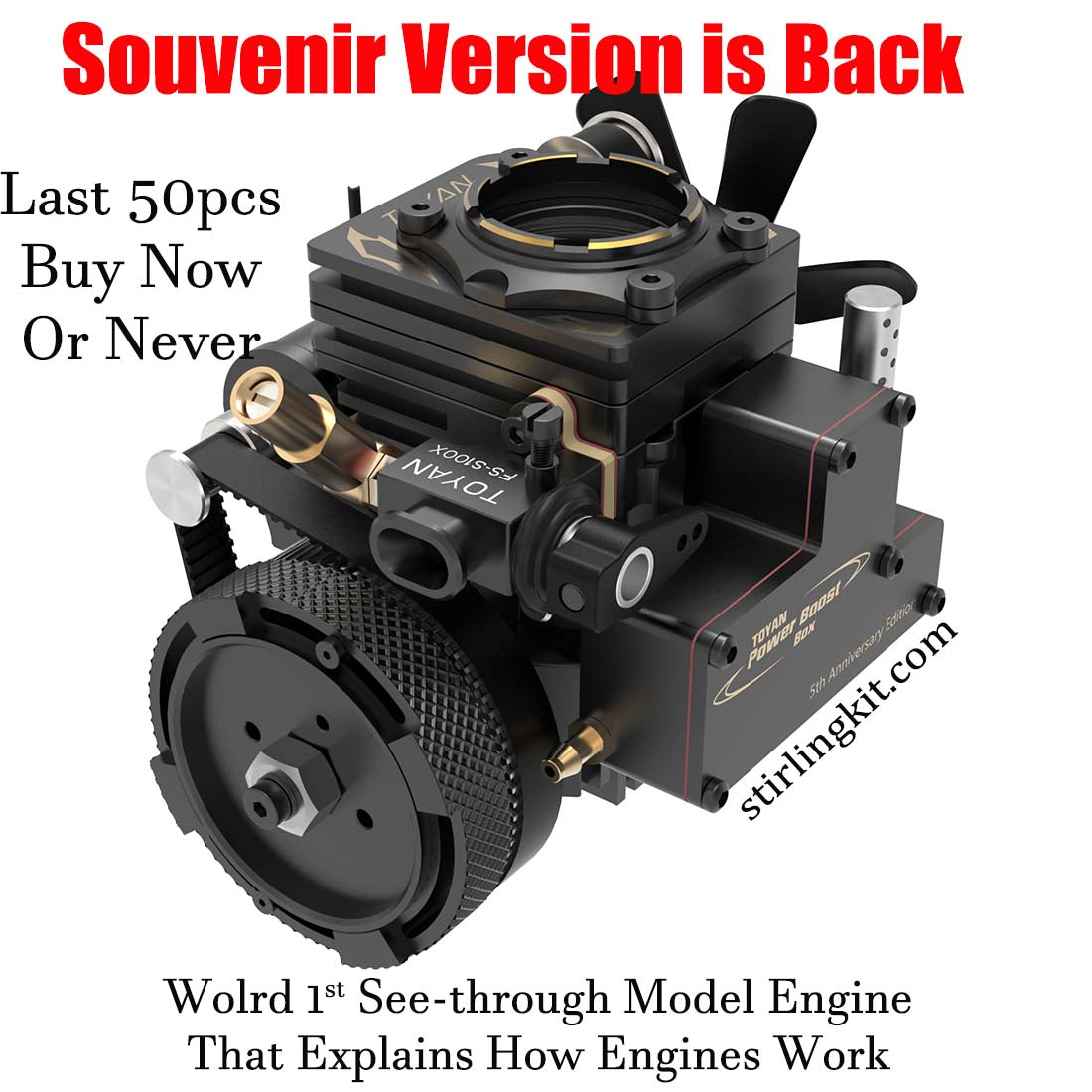 TOYAN FS-S100AT 4 Stroke Nitro General Engine Model Souvenir Version