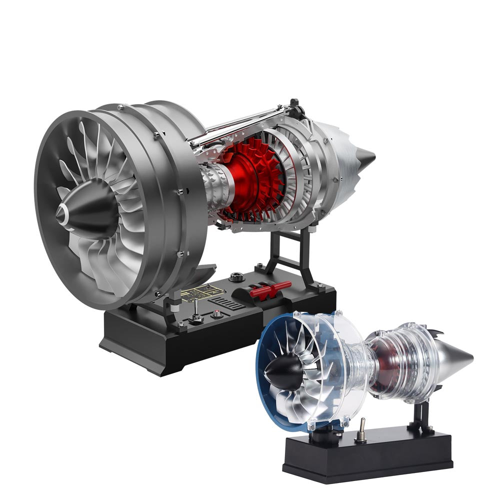 TECHING 1/12 Scale Dual Spool Cutaway Turbofan Engine Model Kits Build your Own Jet Engine Kit That Runs 300+pcs DM121 - stirlingkit