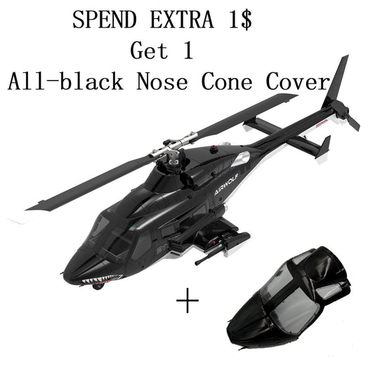 WOLFBUSH AW-911 Airwolf 1/34 Scale RC Helicopter Smart GPS 2.4G 9CH 6G/3D Stunt RC Airplane - stirlingkit