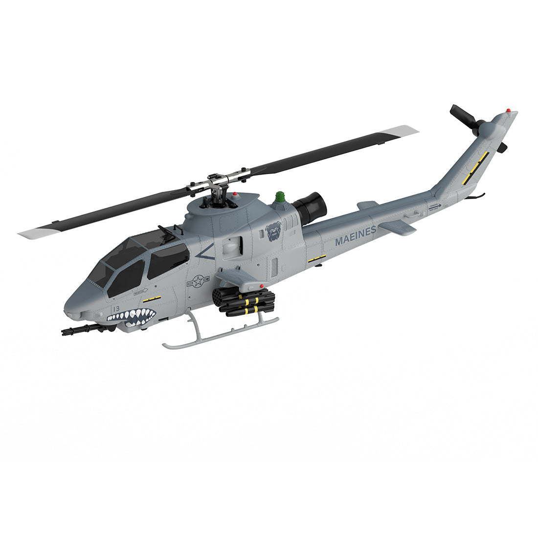 YU XIANG F112S AH-1 Cobra Attack RC Helicopter 2.4G 9CH 200 Class Military Airplane RTF