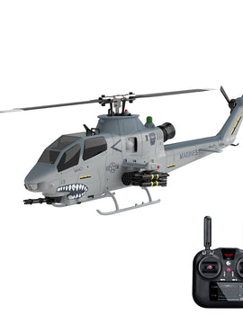 YU XIANG F112S AH-1 Cobra Attack RC Helicopter 2.4G 9CH 200 Class Military Airplane RTF
