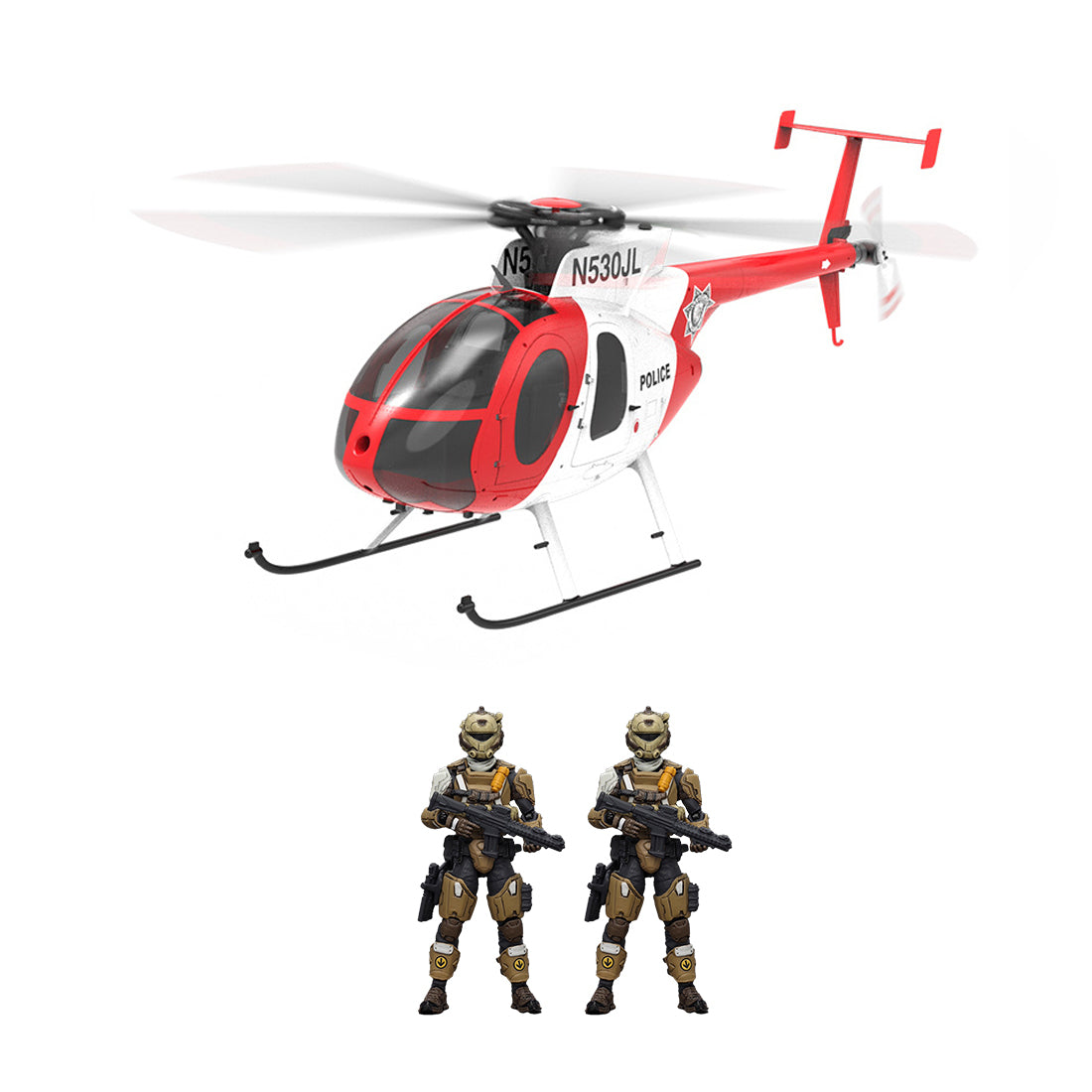 YU XIANG F119S MD500 MH-6 Little Bird Military GPS RC Helicopter Model RTF 1/16 Scale 250-Class 2.4G 9CH 6G/3D & Openable Cockpit - stirlingkit