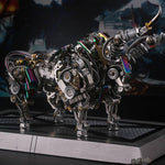 1087Pcs Metal Puzzle Model Kit 3D DIY Mechanical Bull Assembly Jigsaw Crafts - stirlingkit