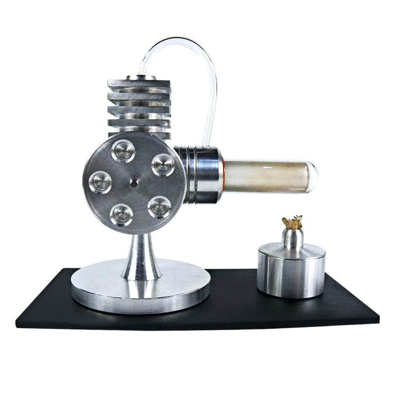 STEM Hot Air Engine Model Educational Toy Kits with Generator and LED Bulb - stirlingkit