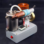 18 Grade Methanol Engine Brass Flywheel Straight Exhaust Pipe Engine with Voltage Display Switch - stirlingkit