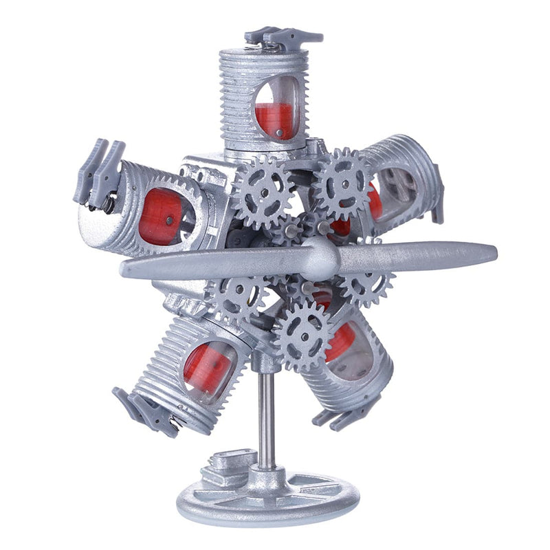 Assembly Radial Engine Model 5 Cylinder Star Engine Toy Collection Decoration - stirlingkit