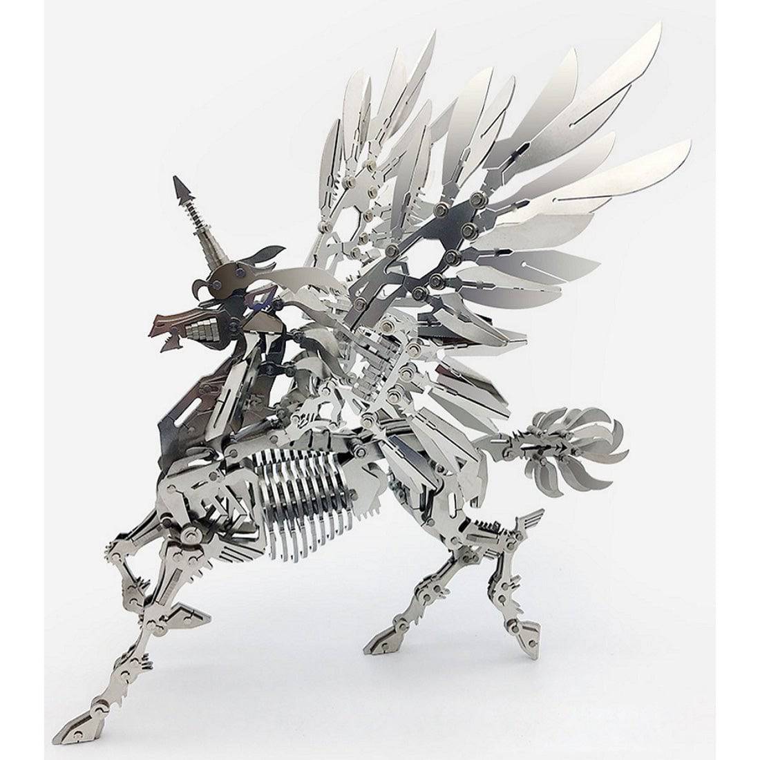 DIY Stainless Steel Metal Puzzle Model Kit 3D Assembly Crafts - Large Unicorn - stirlingkit