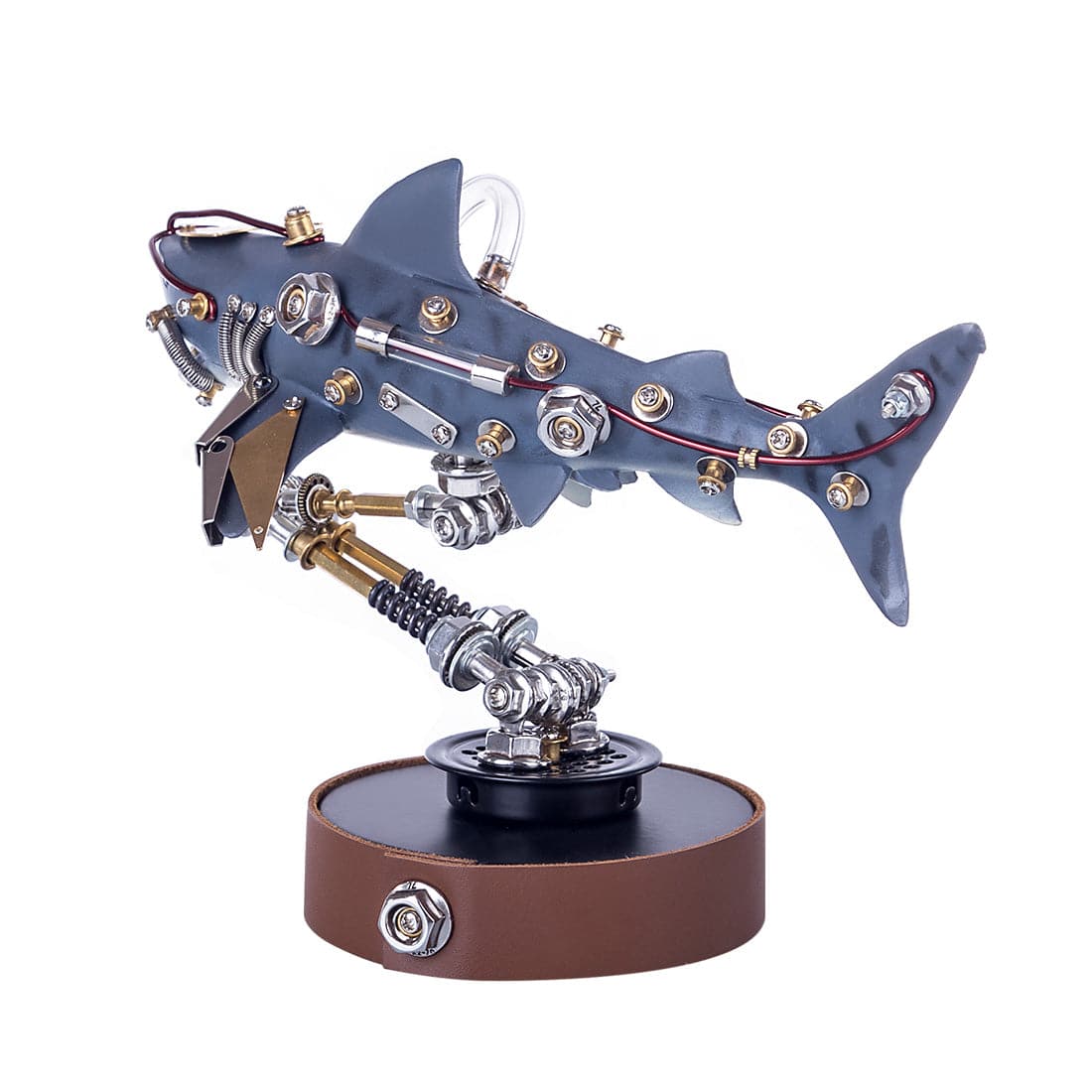 217Pcs DIY Metal Mechanical Variant Beast 3D Shark Assembly Puzzle Model Kit - stirlingkit