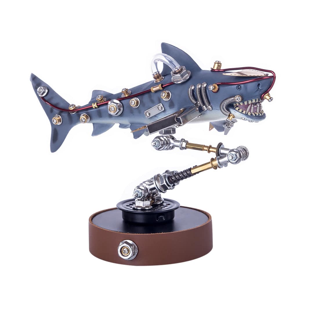 217Pcs DIY Metal Mechanical Variant Beast 3D Shark Assembly Puzzle Model Kit - stirlingkit