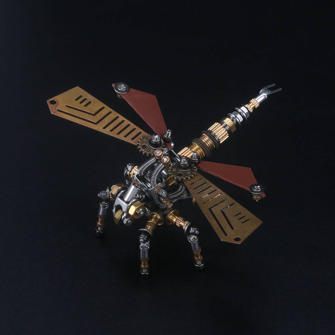 243Pcs Metal Insect Puzzle Model Kit 3D DIY Mechanical Assembly Jigsaw Crafts - Dragonfly - stirlingkit