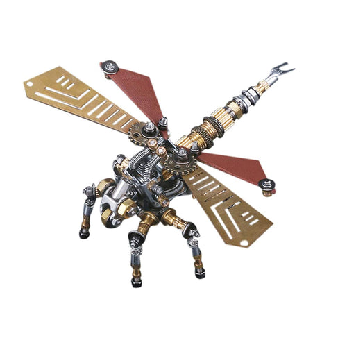 243Pcs Metal Insect Puzzle Model Kit 3D DIY Mechanical Assembly Jigsaw Crafts - Dragonfly - stirlingkit