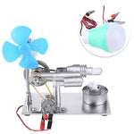 Stirling Engine Kit Single Air Stirling Engine Motor Engine Model Toy with Bulb and Fan - stirlingkit