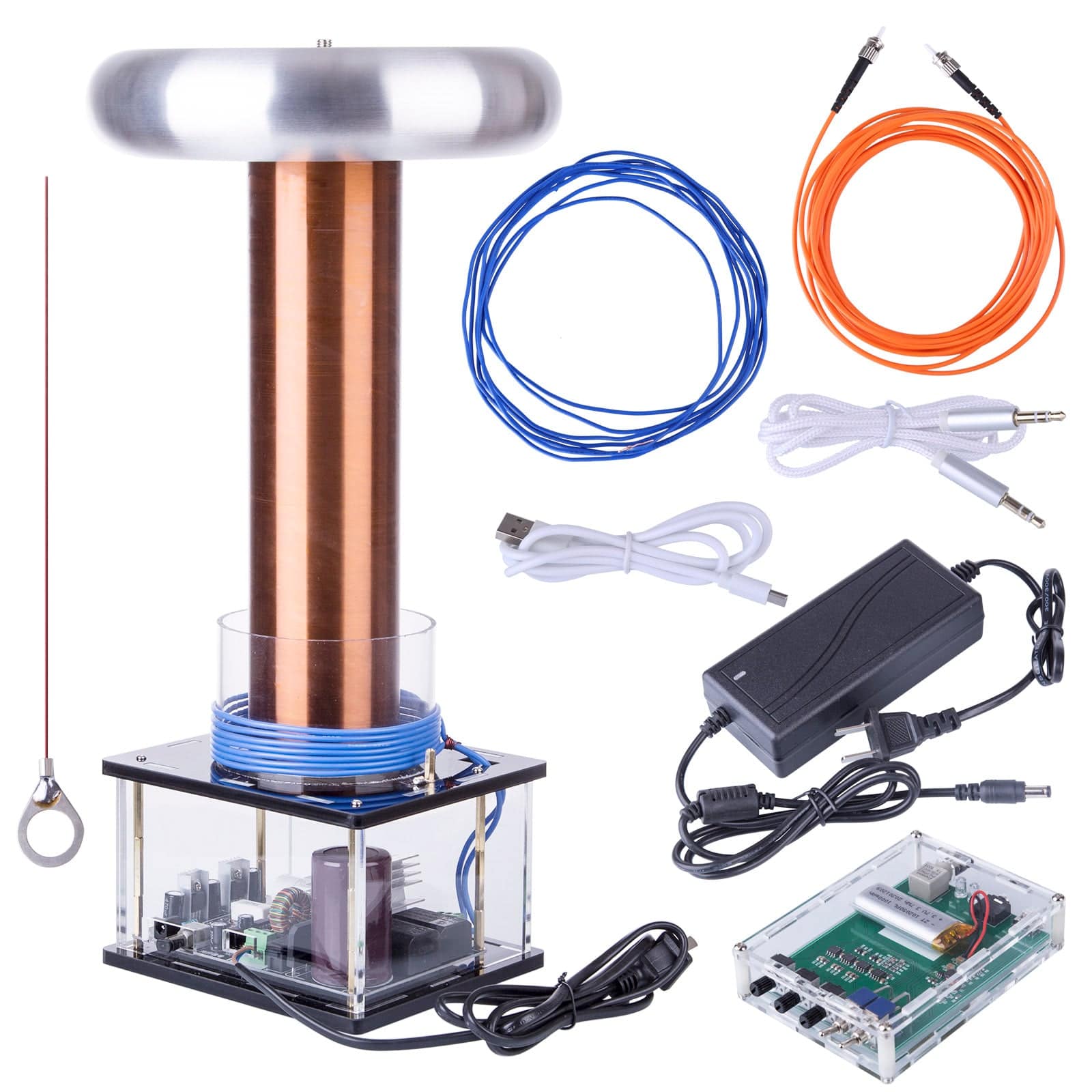 Stark 40cm Height High Voltage Inductive Arc Musical Tesla Coil Experimental Physics Toy - stirlingkit
