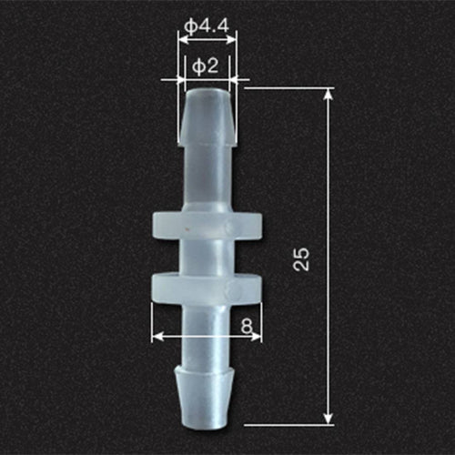 PP Straight Tube Connector for Peristaltic Pump Pipe - Transparent - stirlingkit