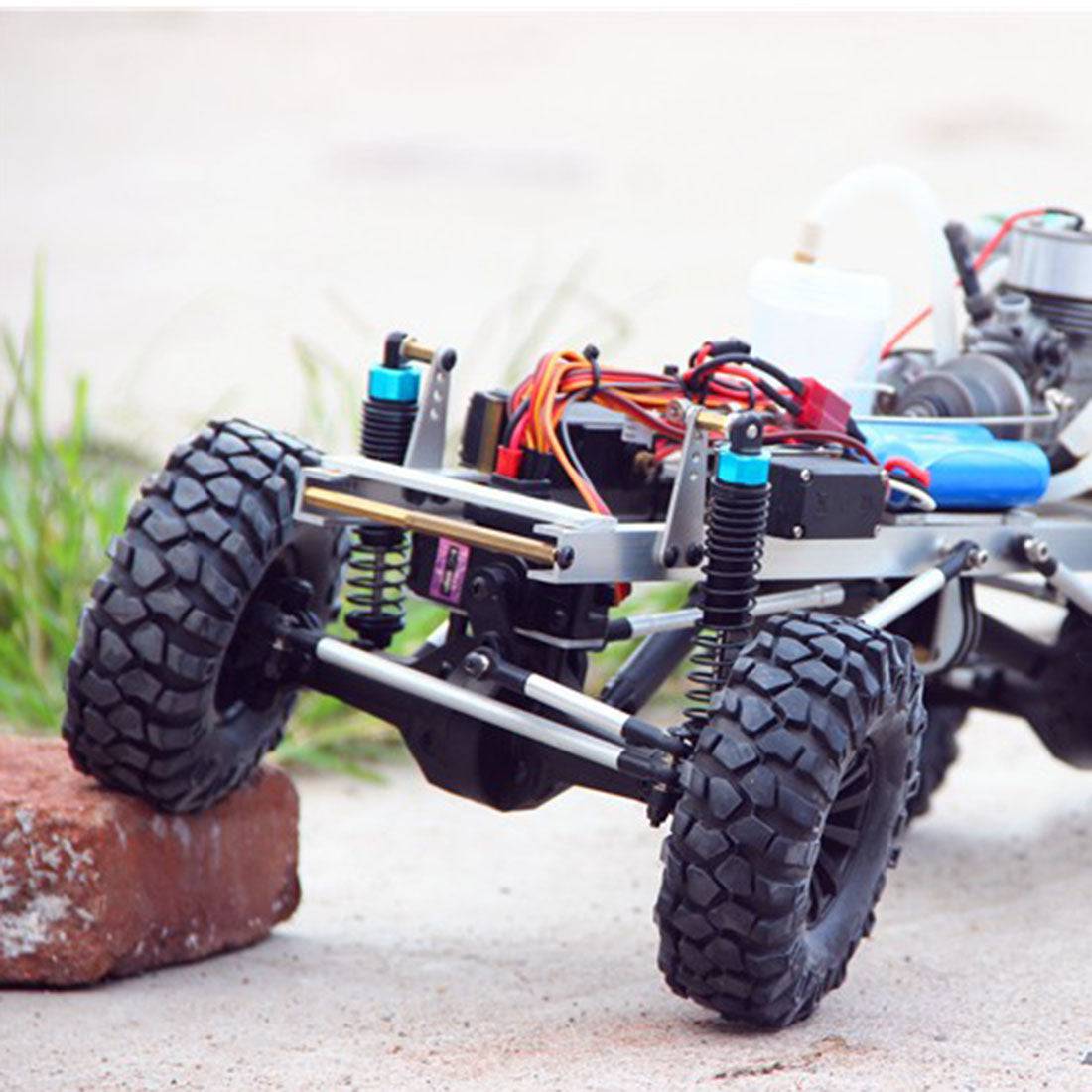 Level 15 Methanol Engine DIY 4WD Electric Generator with Reverse Function 2.4G RC Off-road Climbing Car Model（Has been installed） - stirlingkit