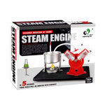 Twin Live Steam Engine Model Kit + led generator learning equipment - stirlingkit