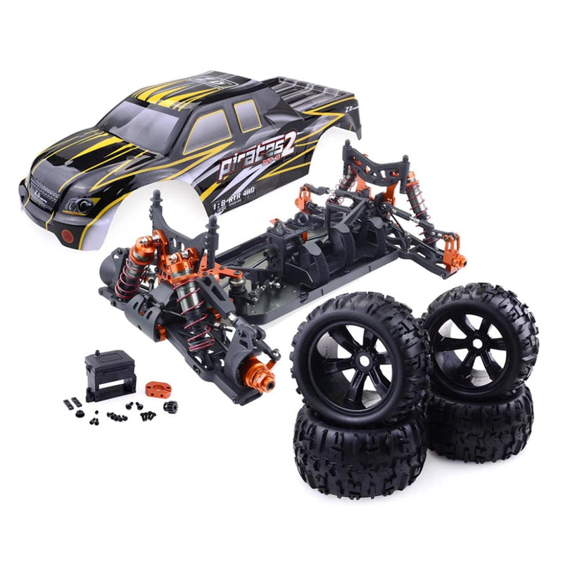 ZD Racing 9116 V3 1/8 2.4G 4WD Brushless Motor RC Car Monster Off-road Truck - RTR Version Black - stirlingkit