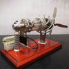 16 Cylinder Upgraded Stirling Engine Model Quartz Glass Hot Air Creative Motor Engine Generator - stirlingkit