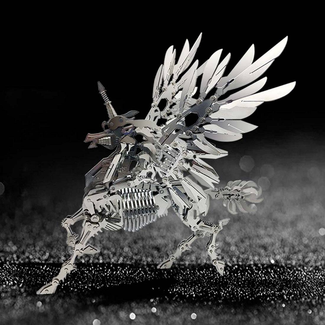 DIY Stainless Steel Metal Puzzle Model Kit 3D Assembly Crafts - Large Unicorn - stirlingkit