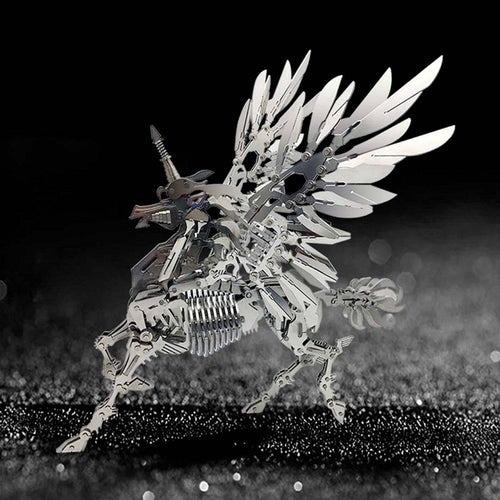 DIY Stainless Steel Metal Puzzle Model Kit 3D Assembly Crafts - Large Unicorn - stirlingkit