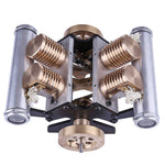 Stirling Engine Kit V-shape Four-cylinder Vacuum Suction v4 Engine Model Toy - stirlingkit