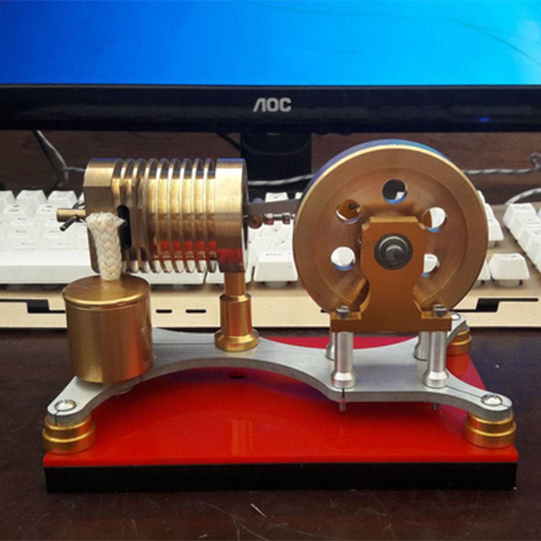 Suction Fire Type Stirling Engine Model Hot Air Stirling Model - stirlingkit