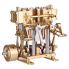 Two Cylinder Reciprocating Steam Engine Model Mini Brass Double Cylinder Reciprocating Engine Model - stirlingkit