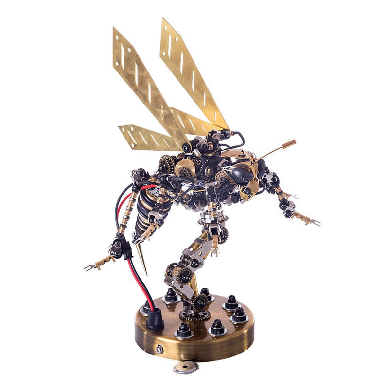 3D Stainless Steel Insects Puzzle Model Kit DIY Sound Control Mechanical Wasp Assembly Jigsaw Crafts - stirlingkit