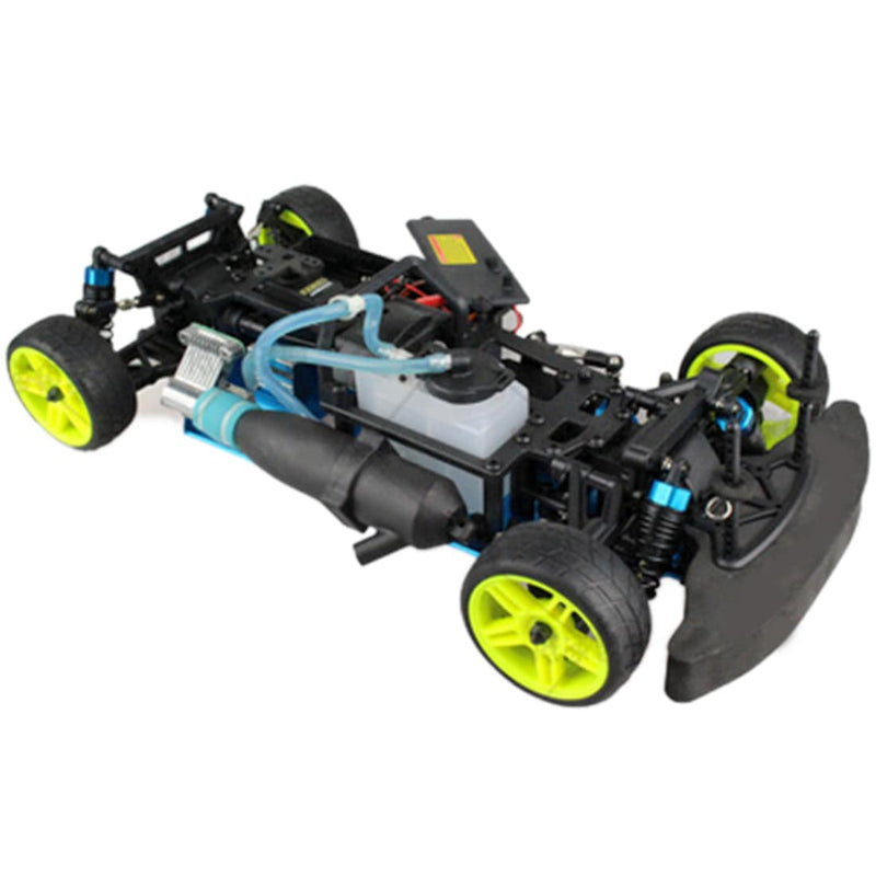 HSP 94122 1:10 Fuel Drift Car Chassis Frame Kit with GT2B Remote Control Compatible with Toyan VX Engine - stirlingkit