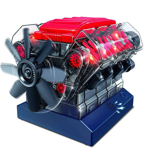 V8 Combustion Engine Model Building Kit STEM Toy Science Experiment - stirlingkit