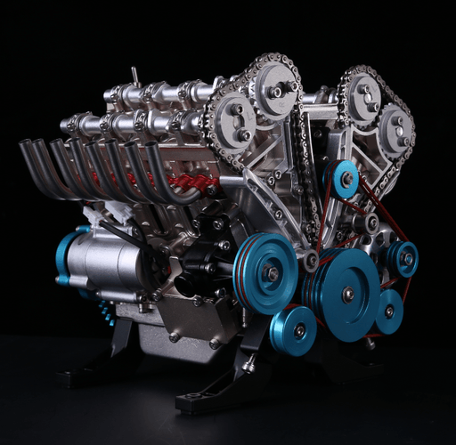 Teching V8 Mechanical Metal Assembly DIY Car Engine Model Kit 500+Pcs Educational Experiment Toy - stirlingkit