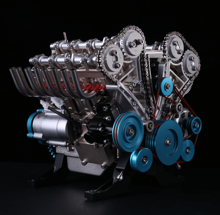 Teching V8 Mechanical Metal Assembly DIY Car Engine Model Kit 500+Pcs Educational Experiment Toy - stirlingkit