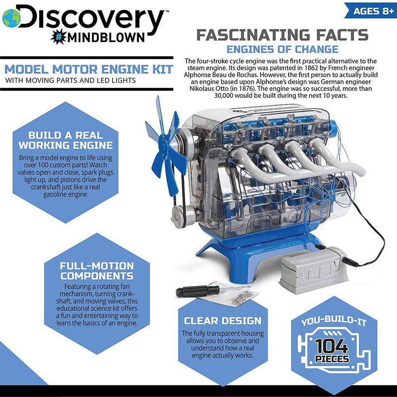 DIY Model Engine Kit Toy Mechanic Four Cycle Internal Combustion