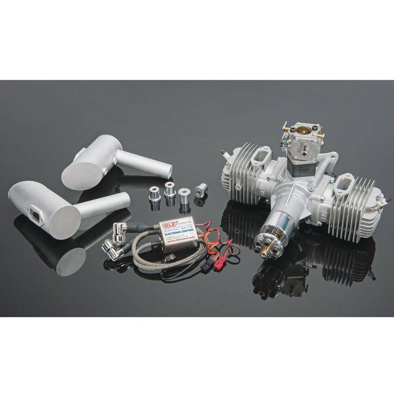 Dle Engines DLE-120 120cc Electronically Ignited Twin Cylinder Gasoline ...