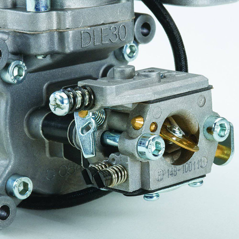 Dle Engines DLE-30 30cc Electronically Ignited Rear Carbureted Gasoline RC Aircraft Engine with Muffler for Gas Model Planes - stirlingkit