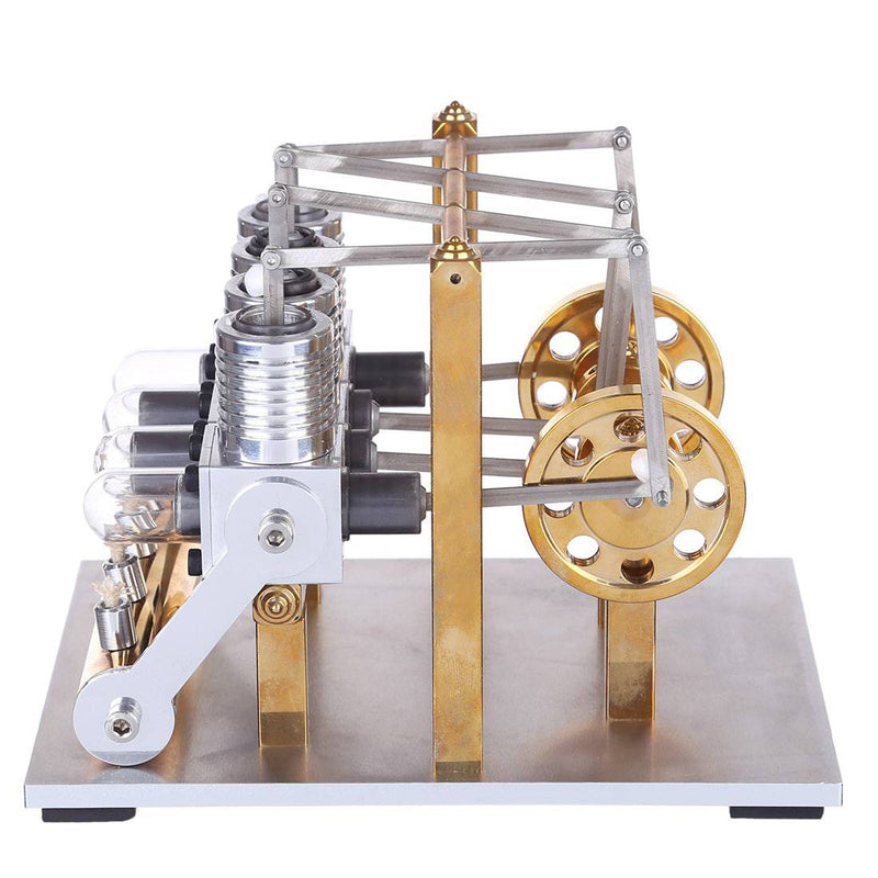Stirling Engine Kit 4 Cylinder Row Balance Model Engine External Combustion Engine - stirlingkit