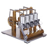 Stirling Engine Kit 4 Cylinder Row Balance Model Engine External Combustion Engine - stirlingkit