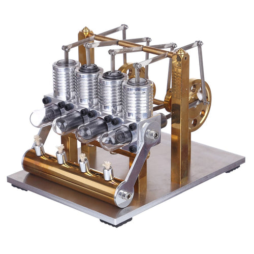 Stirling Engine Kit 4 Cylinder Row Balance Model Engine External Combustion Engine - stirlingkit