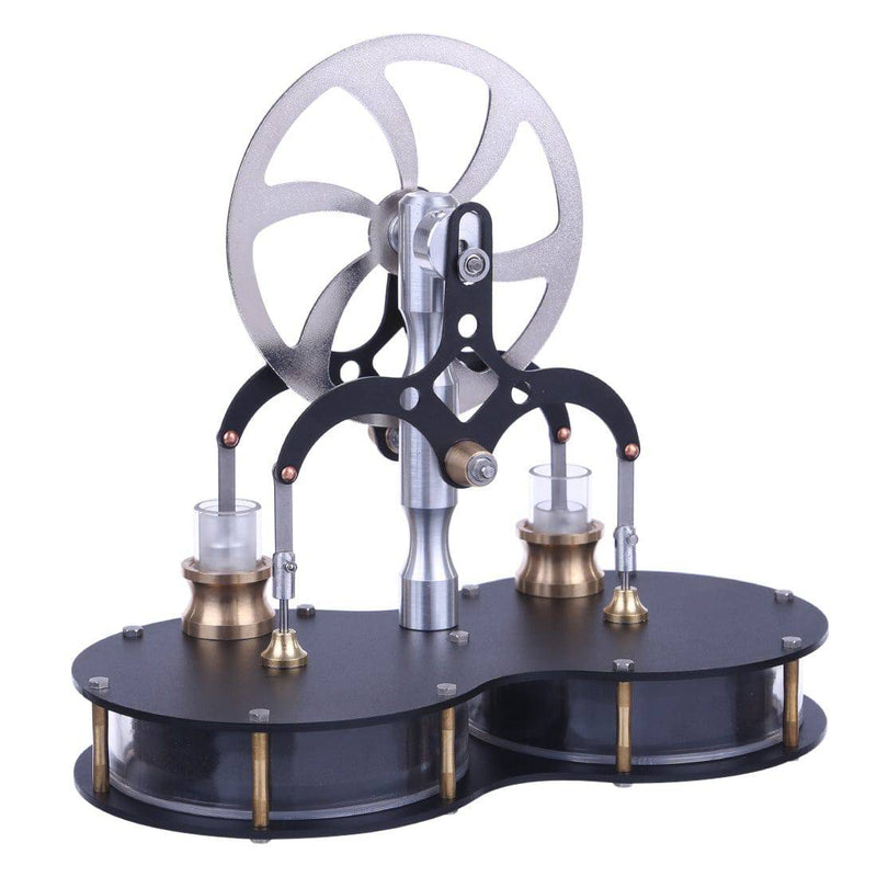 Peanut Shaped Double Cylinder Low Temperature Difference Stirling Engine Model Educational Engine Model - stirlingkit