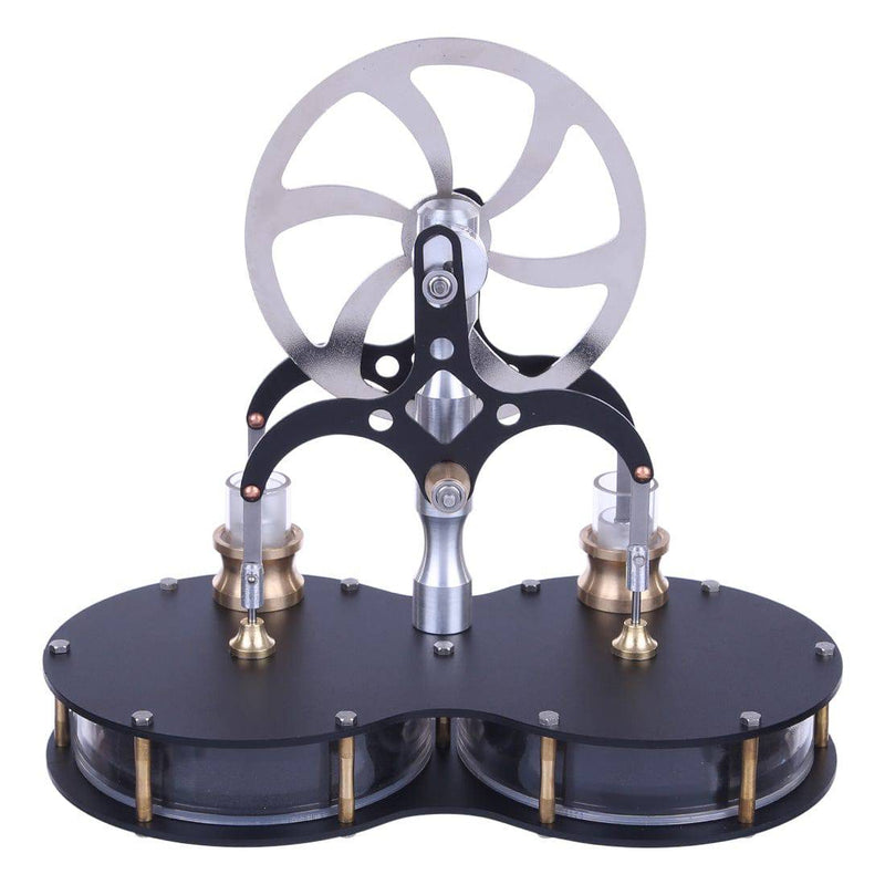 Peanut Shaped Double Cylinder Low Temperature Difference Stirling Engine Model Educational Engine Model - stirlingkit