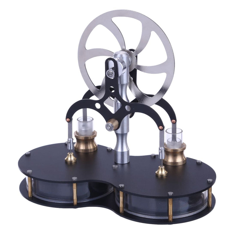 Peanut Shaped Double Cylinder Low Temperature Difference Stirling Engine Model Educational Engine Model - stirlingkit
