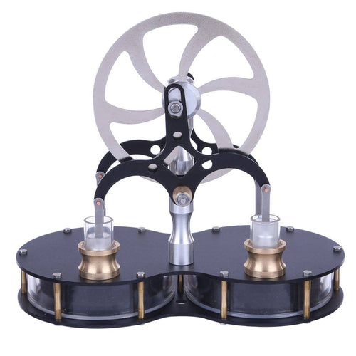 Peanut Shaped Double Cylinder Low Temperature Difference Stirling Engine Model Educational Engine Model - stirlingkit