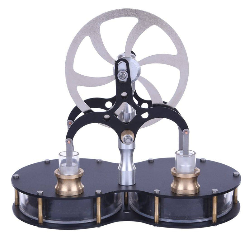 Peanut Shaped Double Cylinder Low Temperature Difference Stirling Engine Model Educational Engine Model - stirlingkit