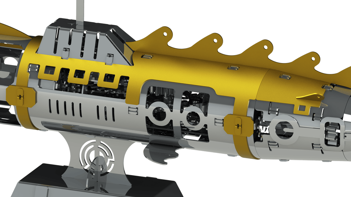 94pcs Deap Sea Mechanical Submarine Model Building Kit-Elusive Nautilus - stirlingkit