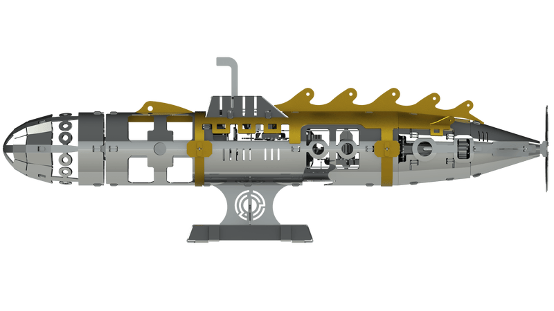 94pcs Deap Sea Mechanical Submarine Model Building Kit-Elusive Nautilus - stirlingkit