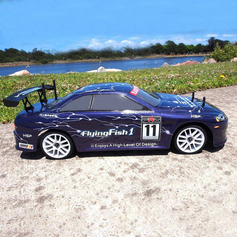 HSP Racing Rc Car 4wd 1/10 Electric Power On Road High Speed Drift Car 94123 Flying Fish - stirlingkit